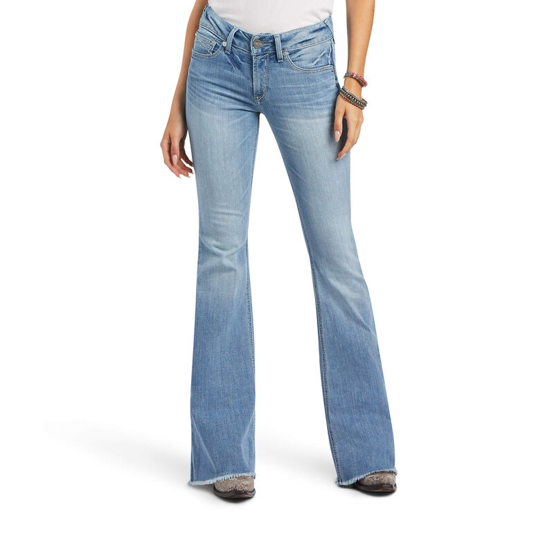 Pantalones Vaqueros Ariat R.E.A.L. Perfect Rise Regina Flare Azules Mujer - Chile 420-MPUATJ